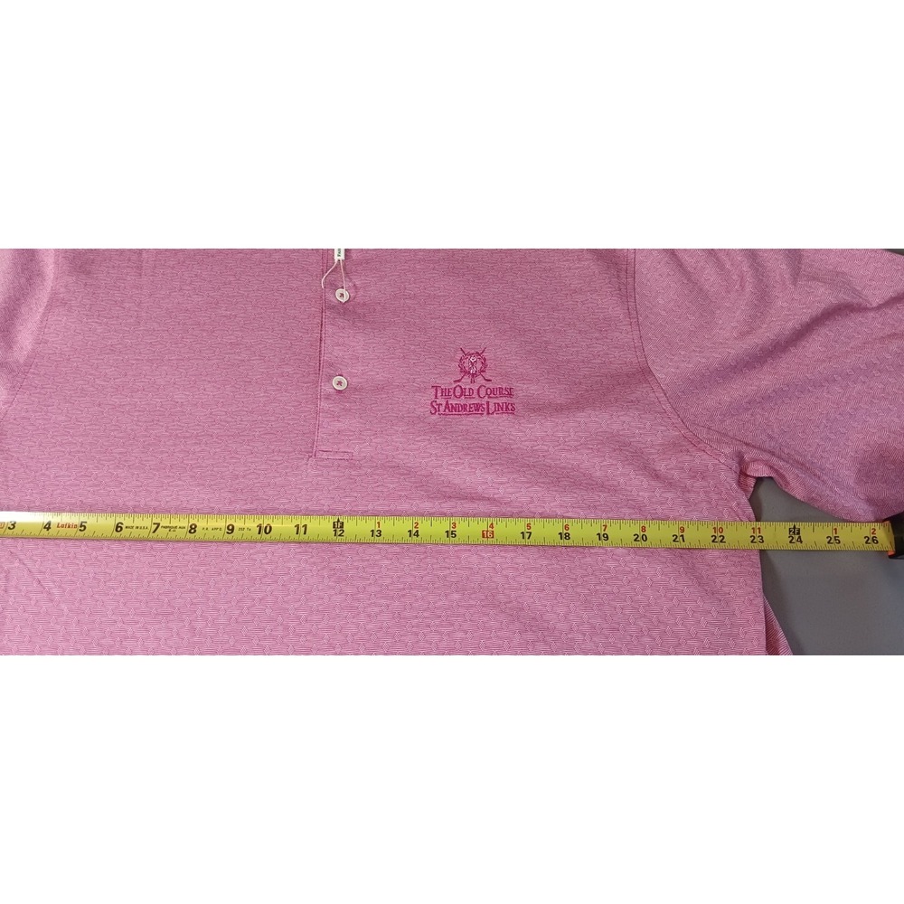 Fairway & Greene NWT Polo Shirt Mens pink The Old Course at St Andrews Golf - Picture 4 of 8